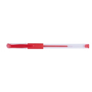 Długopis żelowy OFFICE PRODUCTS gumowy uchwyt 0,5mm - czerwony-238745