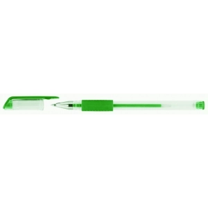Długopis żelowy OFFICE PRODUCTS gumowy uchwyt 0,5mm - zielony-238746