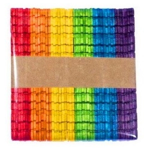 Patyczki kreatywne DP CRAFT szpatułki drewniane barwione mix-kolorów op. 50 szt.KSPA-003