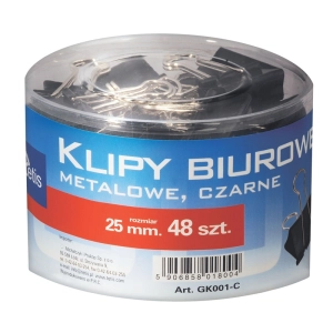 Klipy do papieru TETIS GK001-C 25mm op.48 - czarne