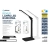 Lampka biurkowa led PLATINET REMUS czarna 5W 250lm 4500K z gniazdem USB-A (46009)-238201