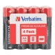 Baterie VERBATIM alkaliczne LR06 AA SHRINK 4szt. 49501
