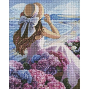 Diamentowa mozaika IDEYKA 40x50 cm, kwitnące wybrzeże, 1 szt.
