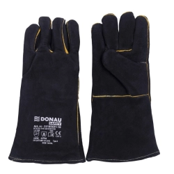 Rękawice robocze DONAU SAFETY spawalnicze MIG skóra bydlęca rozm. 10/XL czarne
