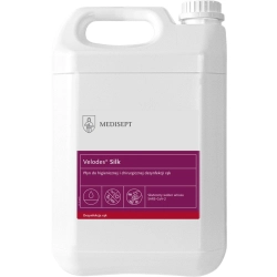 Płyn MEDISEPT Velodes Silk 5L płyn do higienicznej i chirurgicznej dezynfekcji rąk - skuteczna dezynfekcja na KORONAWIRUS