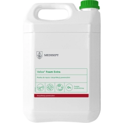 Płyn MEDISEPT Velox Foam Extra 5L  bezalkoholowa pianka do szybkiej dezynfekcji i mycia. Skuteczna na wirusy osłonkowe