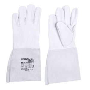 Rękawice robocze DONAU SAFETY spawalnicze TIG skóra kozia rozm. 10/XL biało-szare-240195