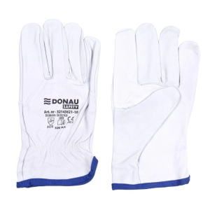 Rękawice robocze DONAU SAFETY skóra kozia rozm. 10/XL białe-240227