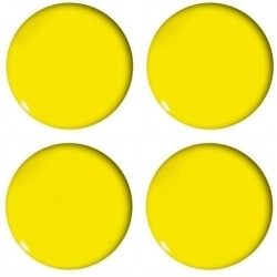 Magnesy do tablic TETIS 40mm op.4 - żółte wypukłe GM303-PY4