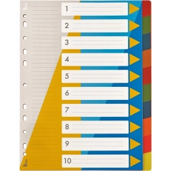 Przekładki TETIS A4 PP numeryczne 1-10 BP630-10