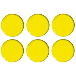 Magnesy do tablic TETIS 30mm op.6 - żółte wypukłe GM301-PY6