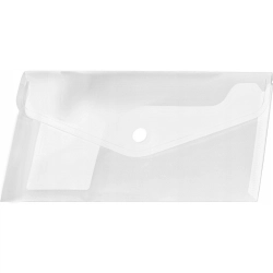 Teczka na zatrzask kopertowa TETIS DL - transparentna BT612-T