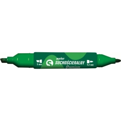 Marker TETIS do tablic suchościeralny dwustronny - zielony KM504-Z2