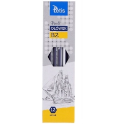 Ołówek drewniany TETIS Pixell op.12 - 2B KV060-B2