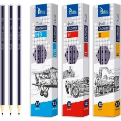 Ołówek drewniany TETIS Pixell op.12 - 2H KV060-H2