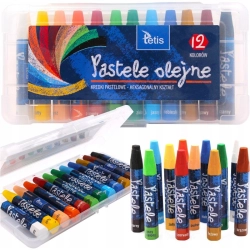 Kredki TETIS pastele olejne heksagonalne 12kol KT020-AB-542749
