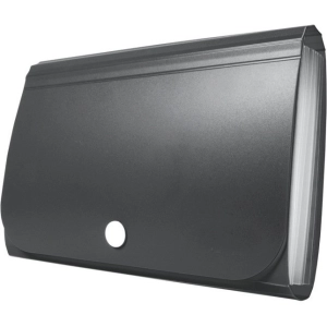 Teczka z przegródkami TETIS na zatrzask czarna 178x118x31mm BT613-V