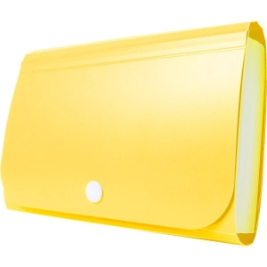 Teczka z przegródkami TETIS na zatrzask żółta 178x118x31mm BT613-Y