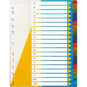 Przekładki TETIS A4 PP alfabetyczne A-Z BP631-AZ