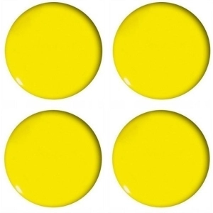 Magnesy do tablic TETIS 40mm op.4 - żółte wypukłe GM303-PY4