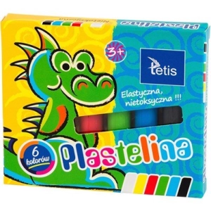 Plastelina TETIS 15g. 6 kolorów KP001-A