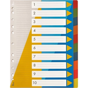 Przekładki TETIS A4 PP numeryczne 1-10 BP630-10