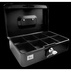 Kasetka na pieniądze TETIS metalowa 247x168x80mm - czarna GV010-V-241260