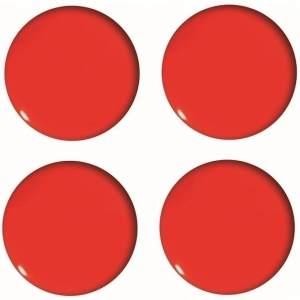 Magnesy do tablic TETIS 40mm op.4 - czerwone wypukłe GM303-PC4
