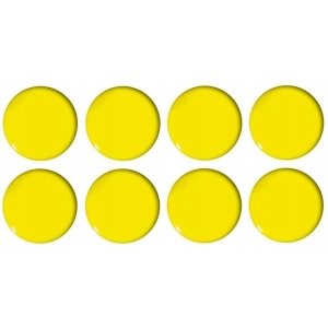 Magnesy do tablic TETIS 20mm op.8 - żółte wypukłe GM300-PY8