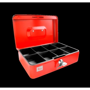 Kasetka na pieniądze TETIS metalowa 194x144x75mm - czerwona GV008-C-241283