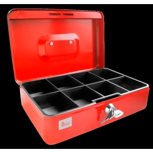 Kasetka na pieniądze TETIS metalowa 247x168x80mm - czerwona GV010-C-241284