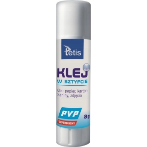 Klej w sztyfcie TETIS PVA 8g. Bezbarwny BG112-E