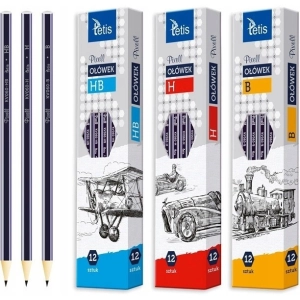 Ołówek drewniany TETIS Pixell op.12 - 2H KV060-H2