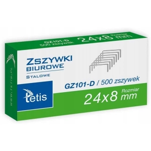 Zszywki TETIS biurowe 24/8 op.500 GZ101-D