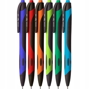 Długopis TETIS TORI 1,0mm obudowa mix kolorów - wkład niebieski KD913-NM-241626