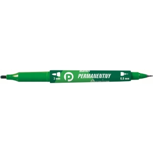 Marker TETIS dwustronny okrągły / fibrowy - zielony KM501-Z2