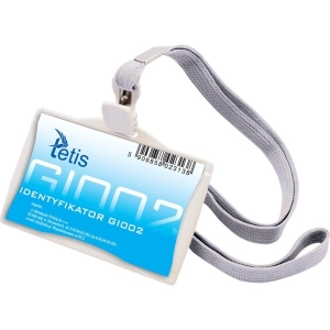 Identyfikator TETIS 85mm x 35mm na smyczy GI002