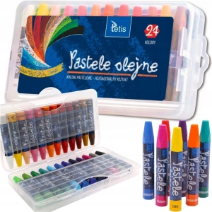 Kredki TETIS pastele olejne heksagonalne 24kol KT020-AF-542750