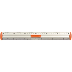 Linijka TETIS aluminiowa z uchwytem 30cm - pomarańczowa BL040-PC