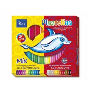Plastelina TETIS 15g. 24 kolory KP004-G-241796