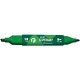 Marker TETIS Flipchart dwustronny - zielony KM503-Z2
