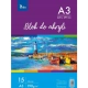 Blok do akryli TETIS A3 15 kartek 190g. KB012-A3