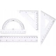 Zestaw geometryczny TETIS linijką 15cm BL001-AK