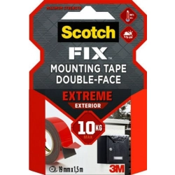 Taśma montażowa SCOTCH dwustronna do ekstremalnych zastosowań 19mm x 1,5m - czarna