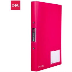 Segregator DELI RIO A4 ringowy 2R PP - różowy