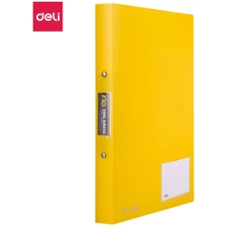 Segregator DELI RIO A4 ringowy 2R PP - żółty