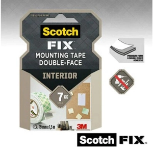 Taśma montażowa SCOTCH mocna 19mm x 1,5m - biała-243899
