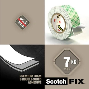 Taśma montażowa SCOTCH mocna 19mm x 1,5m - biała-243901