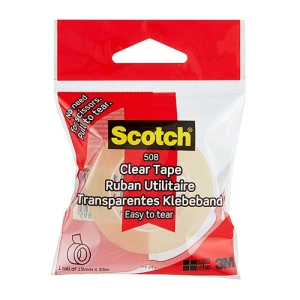 Taśma biurowa SCOTCH 508 19mm x 33m przezroczysta żółta-244033