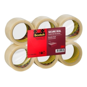 Taśma pakowa SCOTCH Secure Seal 50mm x 66m op.6 szt. - transparentna